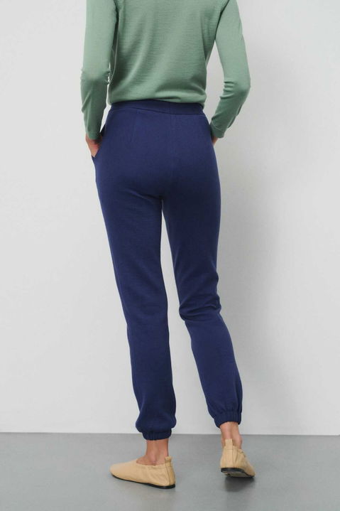 Lastik Paça Saks Kadın Pantolon - 3