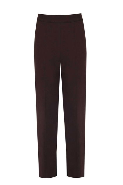 Regular Fit Kahverengi Kadın Pantolon - Triko Mısırlı
