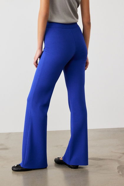 Royal Blue İspanyol Paça Kadın Pantolon - Triko Mısırlı